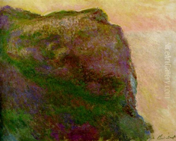 Sur La Falaise, Au Petit Ailly Oil Painting by Claude Monet