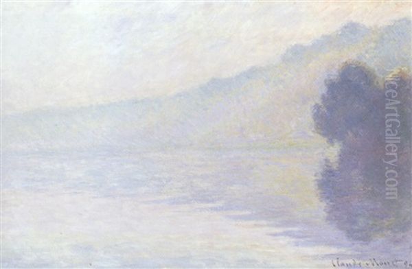 La Seine A Port-villez, Brume Oil Painting by Claude Monet