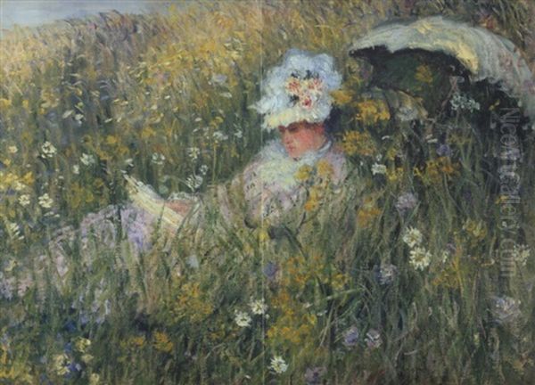 Dans La Prairie Oil Painting by Claude Monet