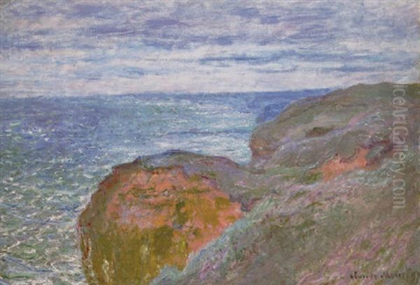 Pres Dieppe, Reflets Sur La Mer Oil Painting by Claude Monet