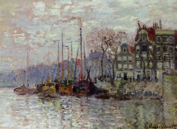 Amsterdam Oil Painting by Claude Monet