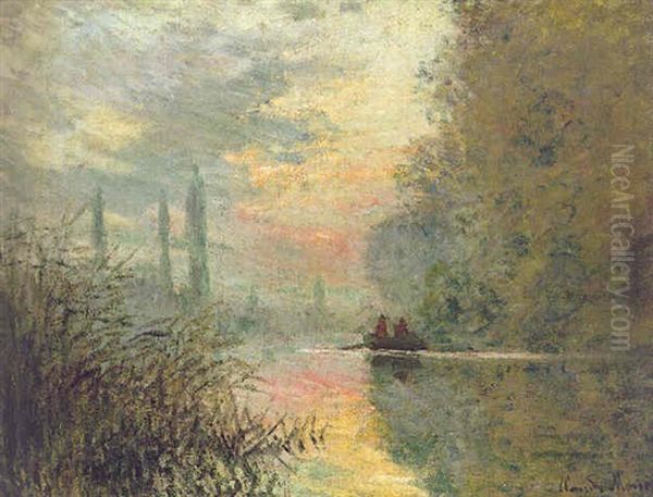 Soir A Argenteuil Oil Painting by Claude Monet