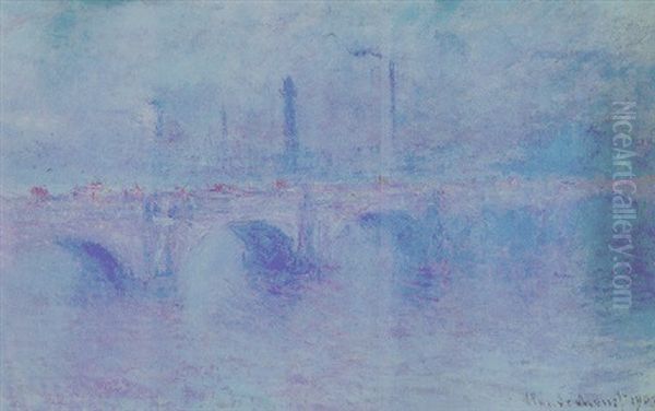 Waterloo Bridge, Effet De Brouillard Oil Painting by Claude Monet