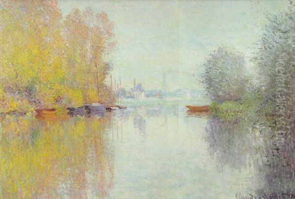 Automne Sur La Seine, Argenteuil Oil Painting by Claude Monet