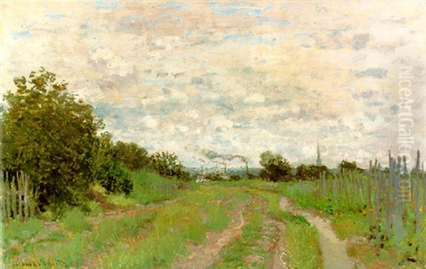 Chemin Dans Les Vignes, Argenteuil Oil Painting by Claude Monet