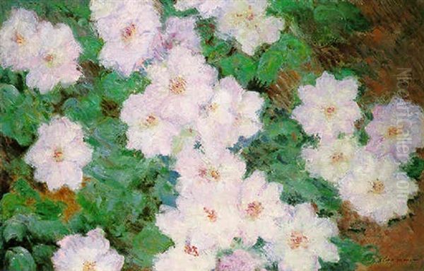 Clematites Oil Painting by Claude Monet