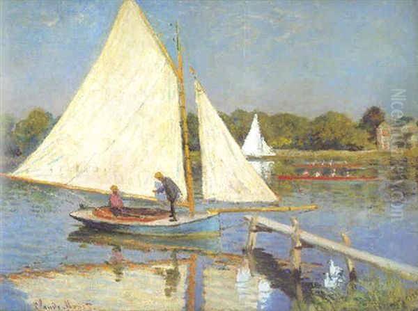 Canotiers A Argenteuil Oil Painting by Claude Monet