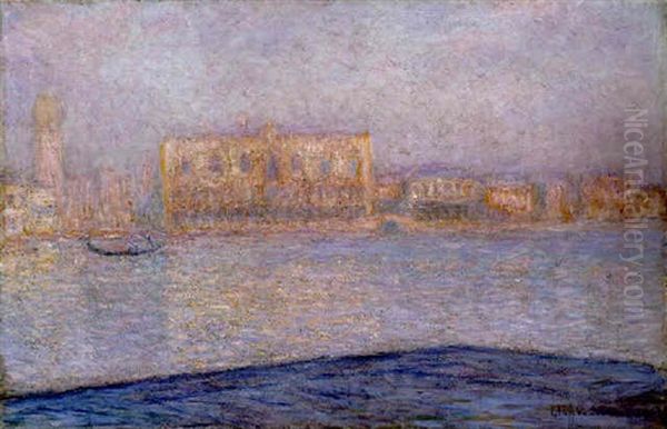 Le Palais Ducal Vu De Saint-georges Majeur Oil Painting by Claude Monet