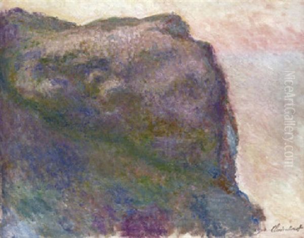 Sur La Falaise, Au Petit Ailly Oil Painting by Claude Monet