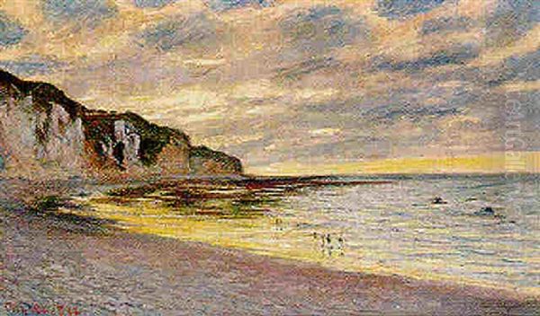 Pointe De L'ailly, Maree Basse Oil Painting by Claude Monet