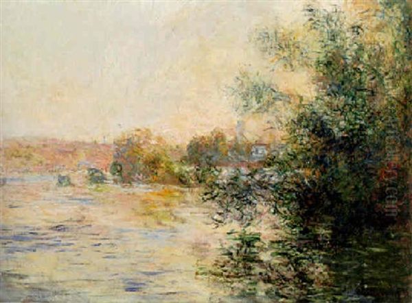 Effet Du Soir Sur La Seine Oil Painting by Claude Monet