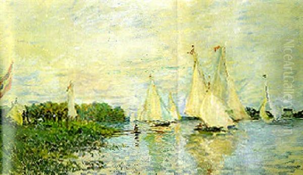 Regates A Argenteuil Oil Painting by Claude Monet