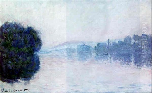 La Seine Pres De Vernon Oil Painting by Claude Monet