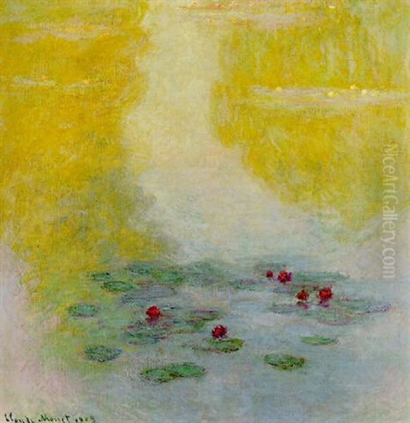 Nympheas Oil Painting by Claude Monet