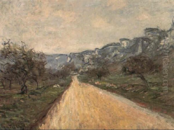 La Route De La Roche-guyon Oil Painting by Claude Monet