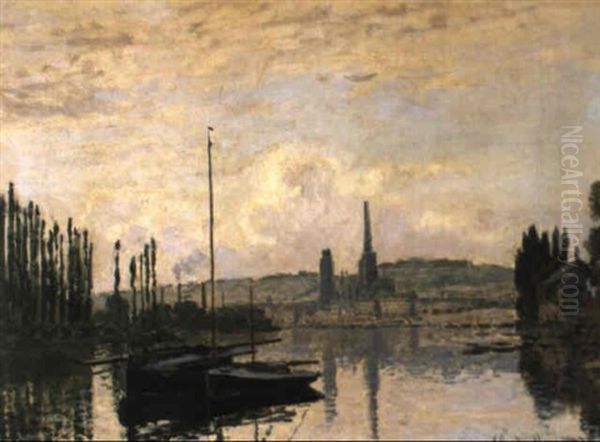 Vue De Rouen Oil Painting by Claude Monet