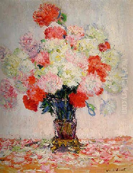 Vase De Pivoines Oil Painting by Claude Monet