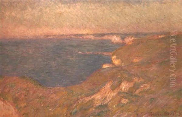 Sur La Falaise Pres De Dieppe Oil Painting by Claude Monet