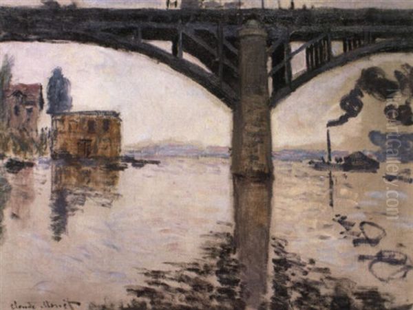 Le Pont Routier D'argenteuil Oil Painting by Claude Monet