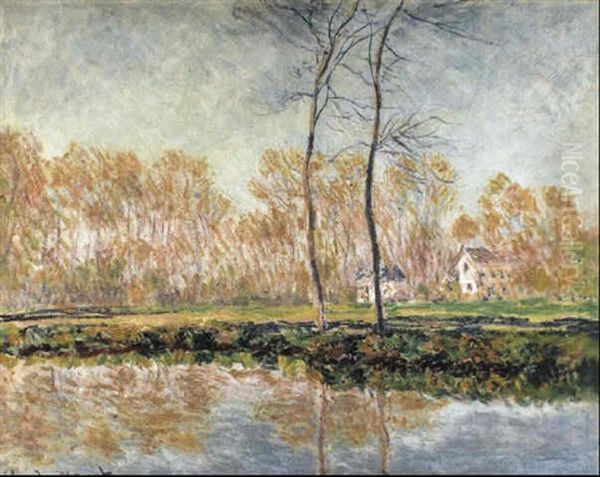 Les Bords De L'epte . Giverny Oil Painting by Claude Monet