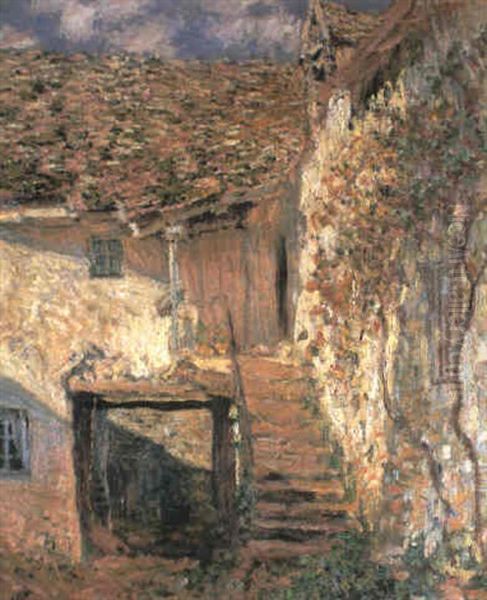 L'escalier Oil Painting by Claude Monet