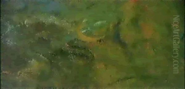 Fragment De Nympheas Oil Painting by Claude Monet