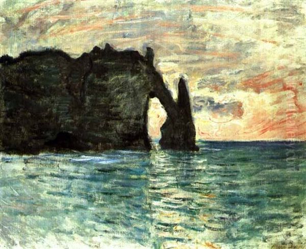 La Falaise D'etretat Oil Painting by Claude Monet