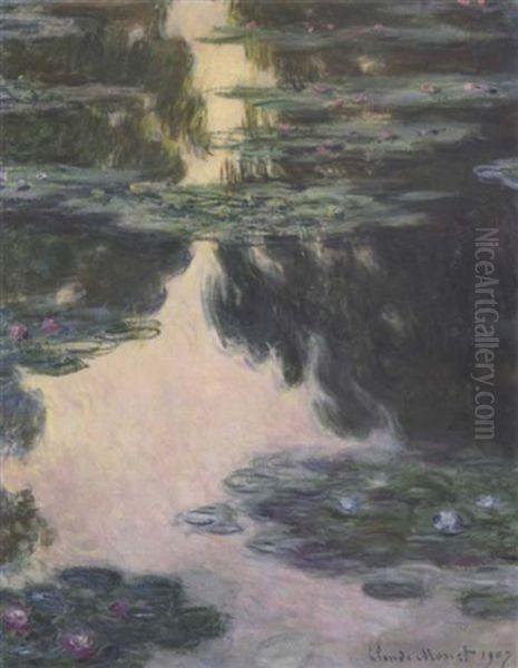 Nympheas Oil Painting by Claude Monet