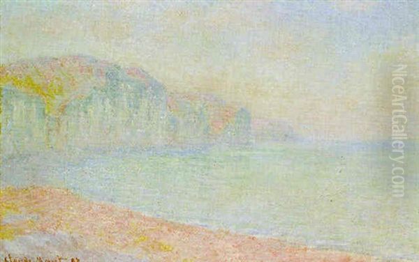 Falaises De Pourville, Le Matin Oil Painting by Claude Monet