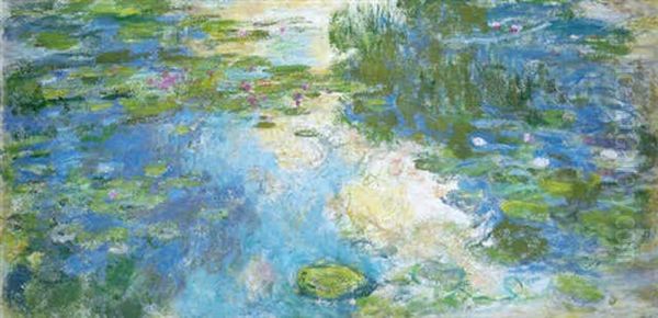 Le Bassin Aux Nympheas [ca: 1917-1919} Oil Painting by Claude Monet