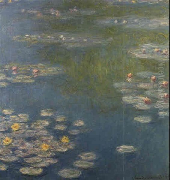 Nympheas Oil Painting by Claude Monet