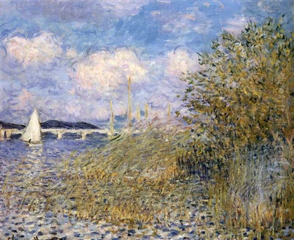 La Seine A Argenteuil Oil Painting by Claude Monet