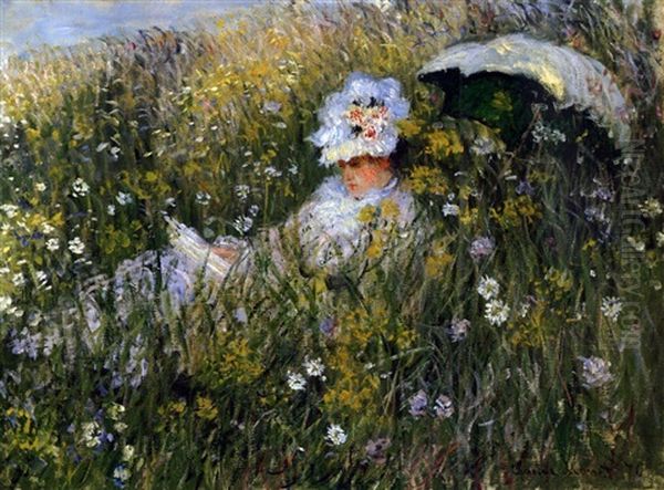 Dans La Prairie Oil Painting by Claude Monet