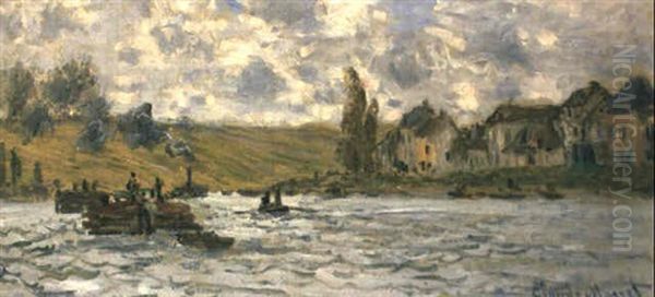 Le Village De Lavacourt Oil Painting by Claude Monet