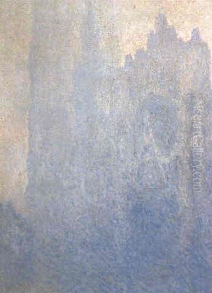 La Cathedrale De Rouen Dans Le Brouillard Oil Painting by Claude Monet