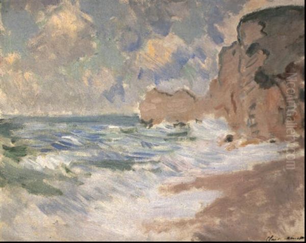 Effets De Vagues A Etretat Oil Painting by Claude Monet