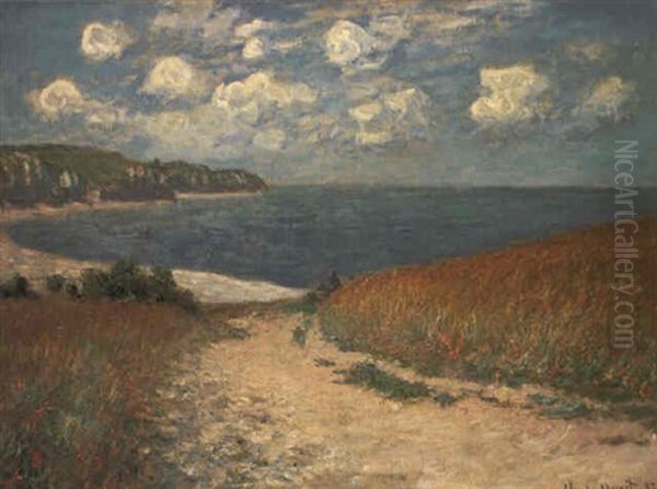 Chemin Dans Les Bles A Pourville Oil Painting by Claude Monet