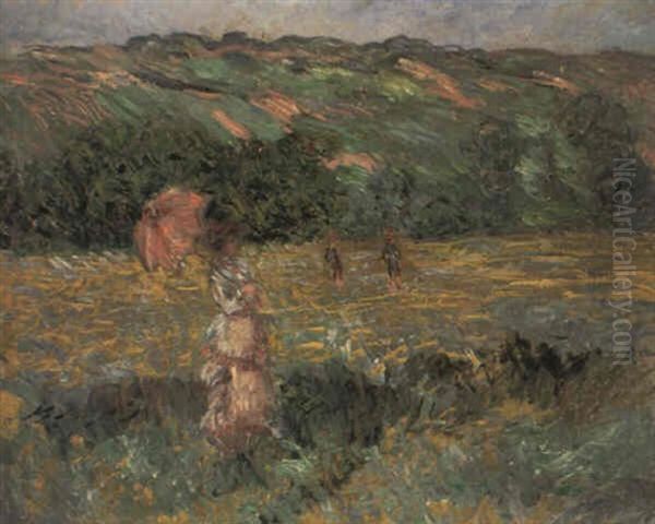 Prairie De Limetz Oil Painting by Claude Monet