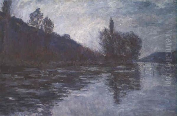 La Seine Pres De Giverny Oil Painting by Claude Monet