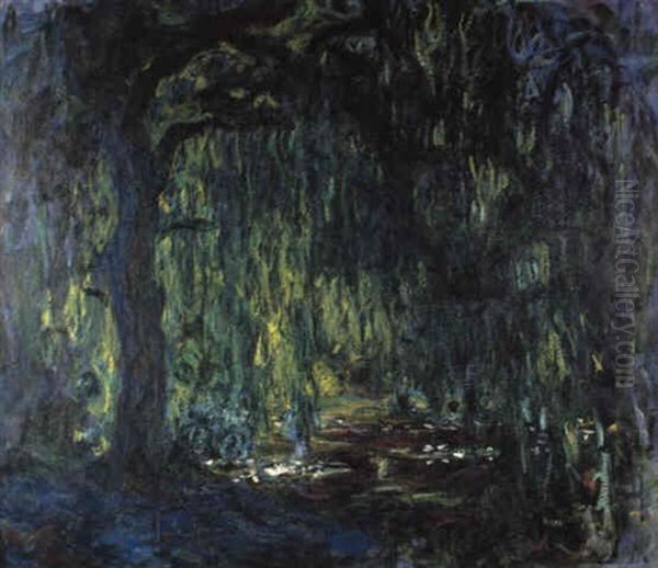 Les Saules Pleureurs Oil Painting by Claude Monet