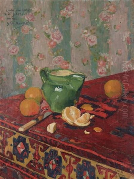 Composition Aux Oranges Oil Painting by Georges Daniel Monfreid