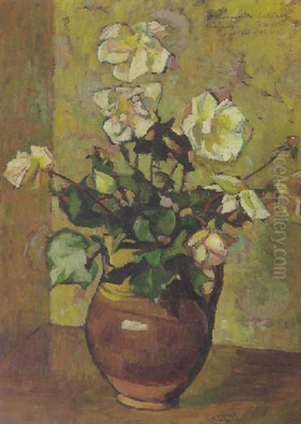 Le Bouquet De Roses Oil Painting by Georges Daniel Monfreid