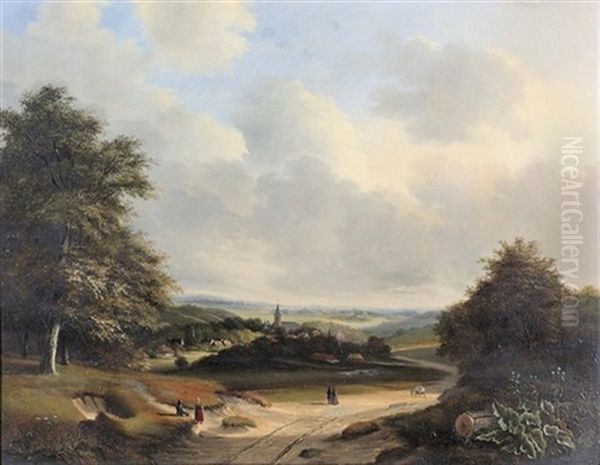 Sommerliche Landschaft Oil Painting by Cornelis Marinus Willem Mongers