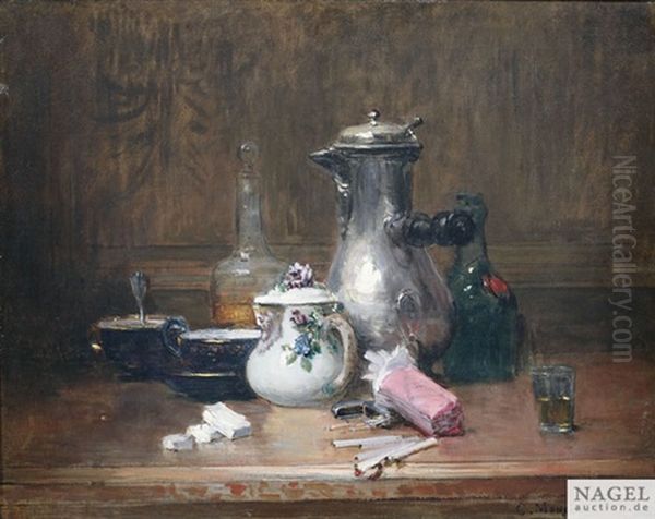 Nature Morte Du Bon Vivant Oil Painting by Charles Monginot