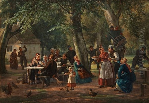 Summer Feast Oil Painting by David Monies