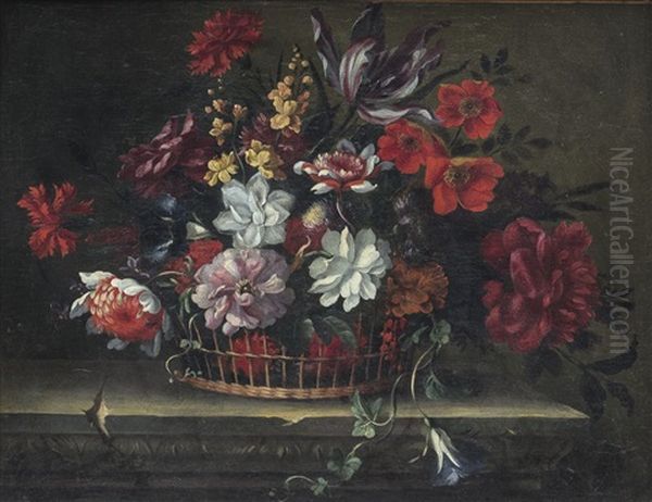 Censto Di Fiori Oil Painting by Jean-Baptiste Monnoyer