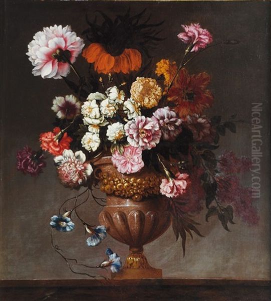 Flower Still Life Oil Painting by Jean-Baptiste Monnoyer