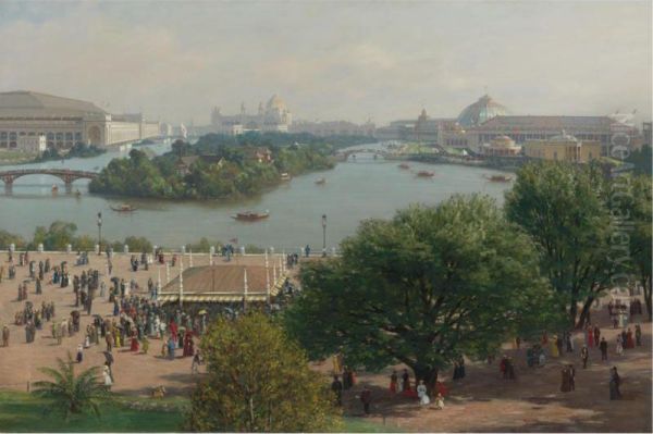 World's Columbian Exposition, Chicago Oil Painting by Franz Biberstein