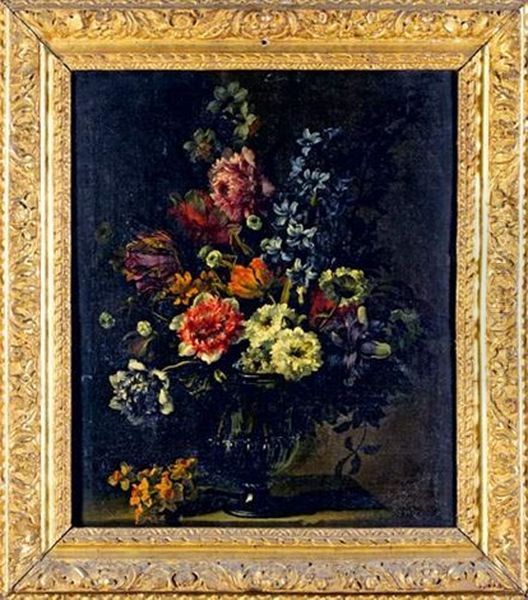 Nature Morte Au Bouquet De Fleurs Dans Un Vase A Balustre Oil Painting by Jean-Baptiste Monnoyer