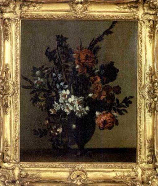 Fleurs Oil Painting by Jean-Baptiste Monnoyer